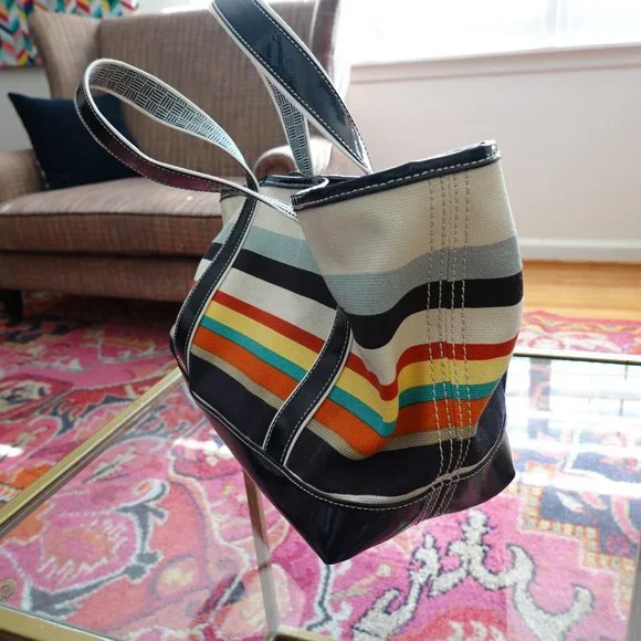 Lands' End Multicolor Striped Tote Bag - Picture 4 of 16